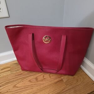 Michael Kors Red Tote Bag